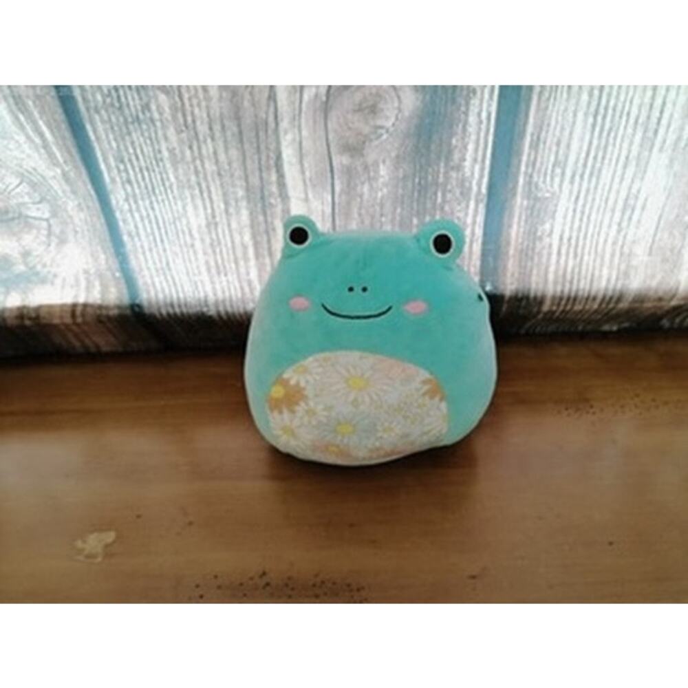 Squishmallows Robert Aqua Frog‎ Plush Blue Floral Belly 8"